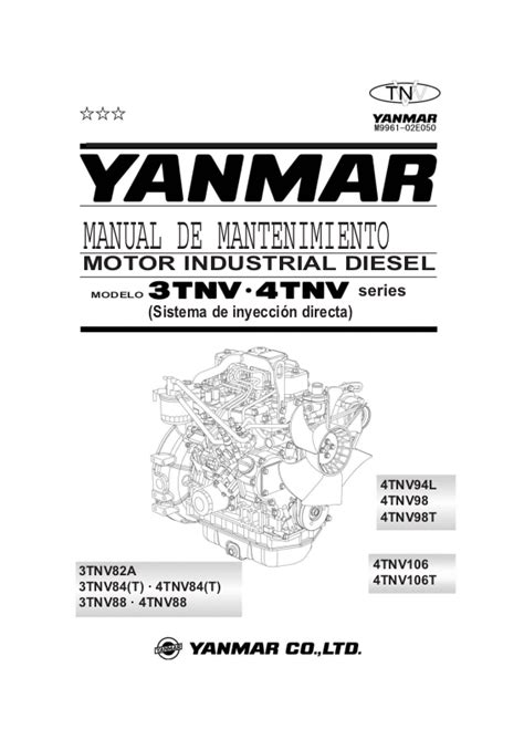 yanmar volt 3tnv service manual